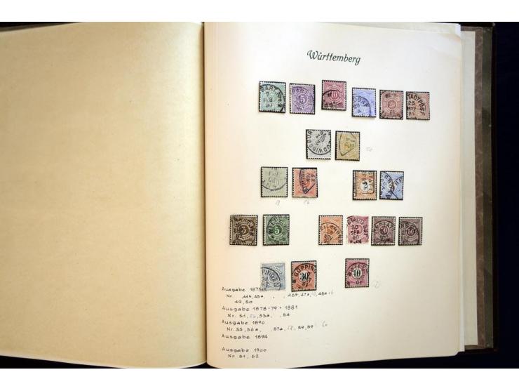 1851/1920, kleiner alter Sammlungsteil mit den Hansestädten, Mecklenburg, Sachsen und Württemberg, dabei viele bessere Werte 