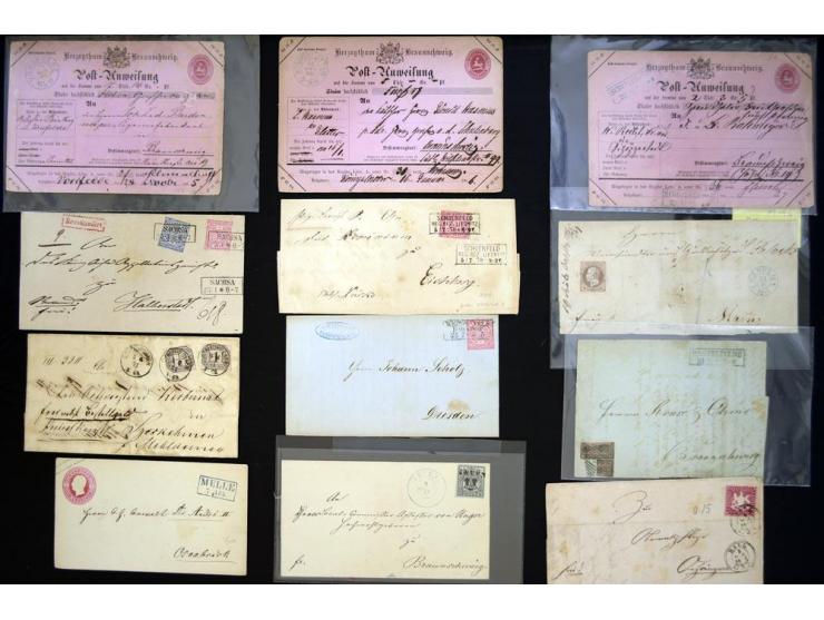 Baden bis Württemberg, umfangreicher Posten mit vielen besseren Frankaturen, Auslandspost inkl. Briefe in die USA, interessan