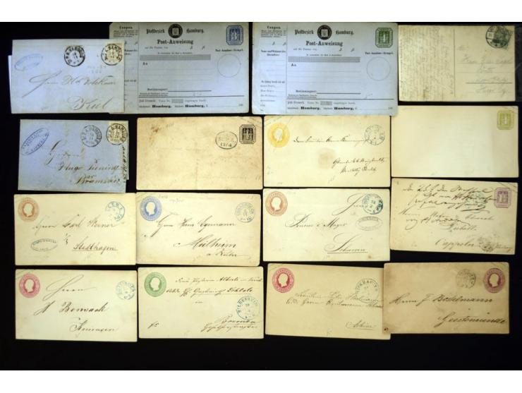 Baden bis Württemberg, umfangreicher Posten mit vielen besseren Frankaturen, Auslandspost inkl. Briefe in die USA, interessan