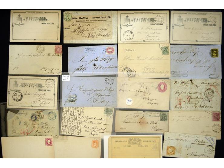 Baden bis Württemberg, umfangreicher Posten mit vielen besseren Frankaturen, Auslandspost inkl. Briefe in die USA, interessan