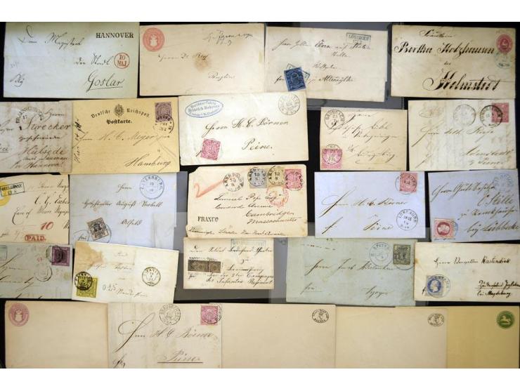 Baden bis Württemberg, umfangreicher Posten mit vielen besseren Frankaturen, Auslandspost inkl. Briefe in die USA, interessan