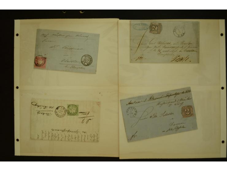 Baden bis Württemberg, sehr interessanter Sammlungsposten mit ca. 160 Briefen und Ganzsachen, dabei bessere Einzel- und Mehrf