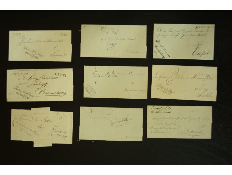 1800/20 (ca.), überschlägig 180 Briefe, Postscheine und Dokumente aus dem mitteldeutschen Reich (ehemalige Départements Fulda