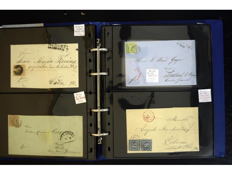1849/68 (ca.), Sammlung von 63 frankierten Briefen, dabei 4I auf handschriftlichem Bischofsbrief und Nr. 15 auf Express-Brief