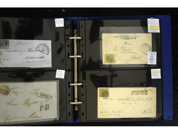 1849/68 (ca.), Sammlung von 63 frankierten Briefen, dabei 4I auf handschriftlichem Bischofsbrief und Nr. 15 auf Express-Brief
