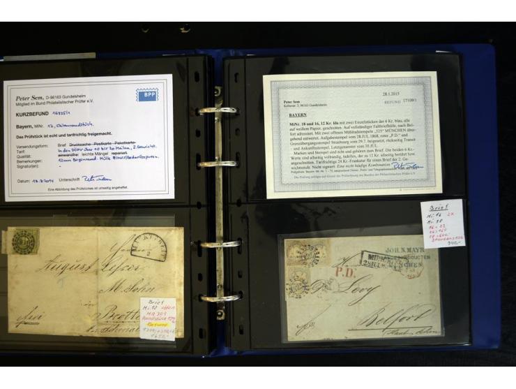 1849/68 (ca.), Sammlung von 63 frankierten Briefen, dabei 4I auf handschriftlichem Bischofsbrief und Nr. 15 auf Express-Brief