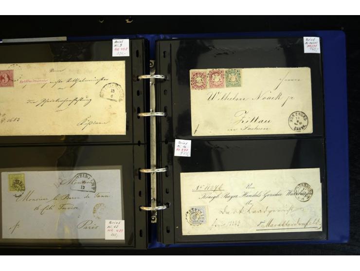 1849/68 (ca.), Sammlung von 63 frankierten Briefen, dabei 4I auf handschriftlichem Bischofsbrief und Nr. 15 auf Express-Brief