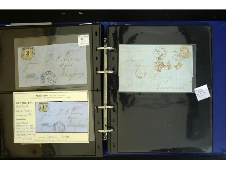 1849/68 (ca.), Sammlung von 63 frankierten Briefen, dabei 4I auf handschriftlichem Bischofsbrief und Nr. 15 auf Express-Brief