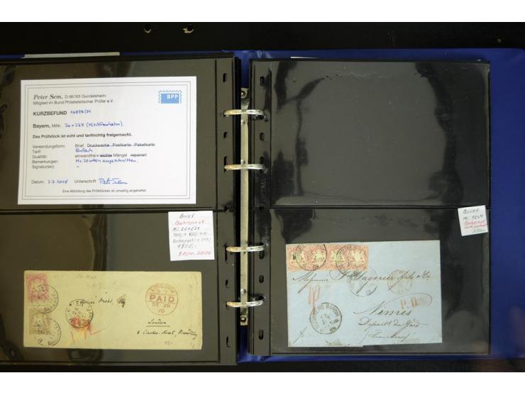 1849/68 (ca.), Sammlung von 63 frankierten Briefen, dabei 4I auf handschriftlichem Bischofsbrief und Nr. 15 auf Express-Brief