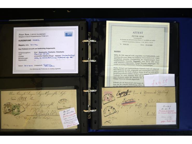 1849/68 (ca.), Sammlung von 63 frankierten Briefen, dabei 4I auf handschriftlichem Bischofsbrief und Nr. 15 auf Express-Brief
