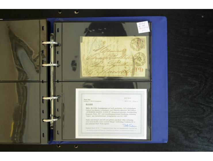 1849/68 (ca.), Sammlung von 63 frankierten Briefen, dabei 4I auf handschriftlichem Bischofsbrief und Nr. 15 auf Express-Brief