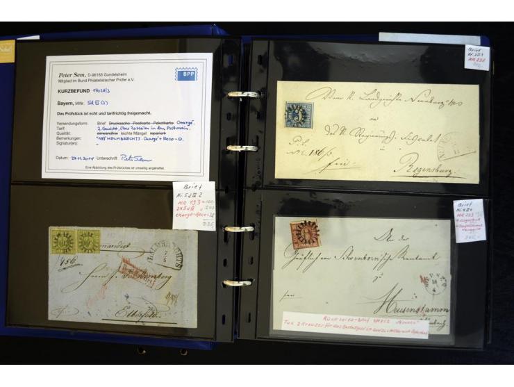 1849/68 (ca.), Sammlung von 63 frankierten Briefen, dabei 4I auf handschriftlichem Bischofsbrief und Nr. 15 auf Express-Brief