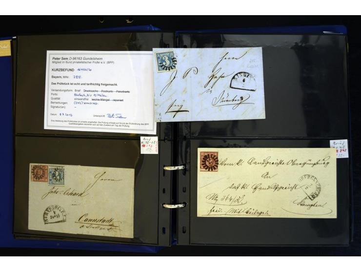 1849/68 (ca.), Sammlung von 63 frankierten Briefen, dabei 4I auf handschriftlichem Bischofsbrief und Nr. 15 auf Express-Brief