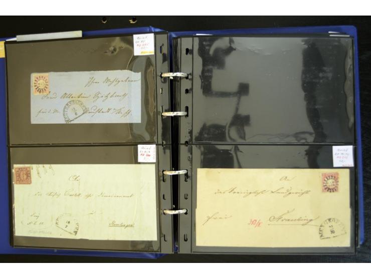 1849/68 (ca.), Sammlung von 63 frankierten Briefen, dabei 4I auf handschriftlichem Bischofsbrief und Nr. 15 auf Express-Brief