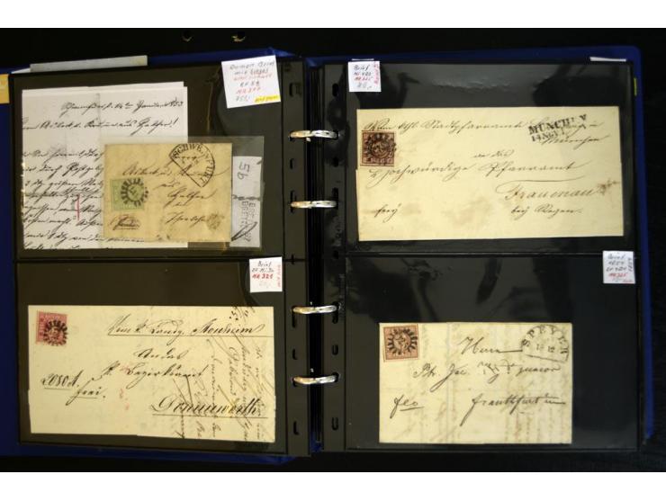 1849/68 (ca.), Sammlung von 63 frankierten Briefen, dabei 4I auf handschriftlichem Bischofsbrief und Nr. 15 auf Express-Brief