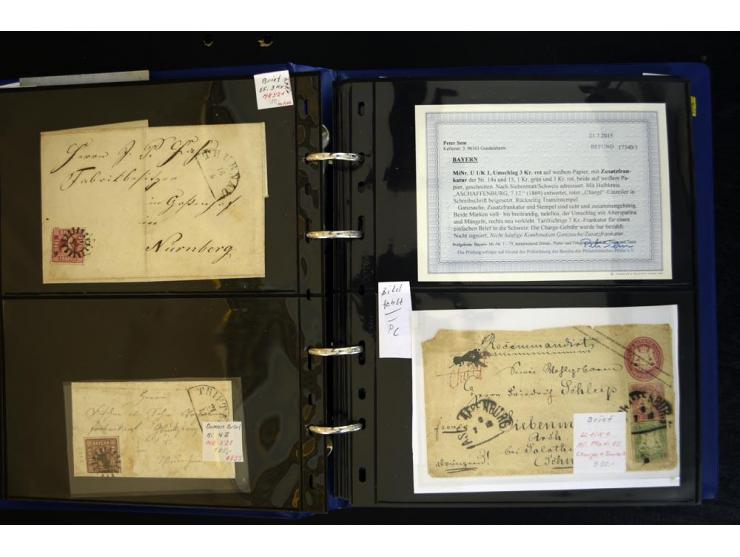 1849/68 (ca.), Sammlung von 63 frankierten Briefen, dabei 4I auf handschriftlichem Bischofsbrief und Nr. 15 auf Express-Brief