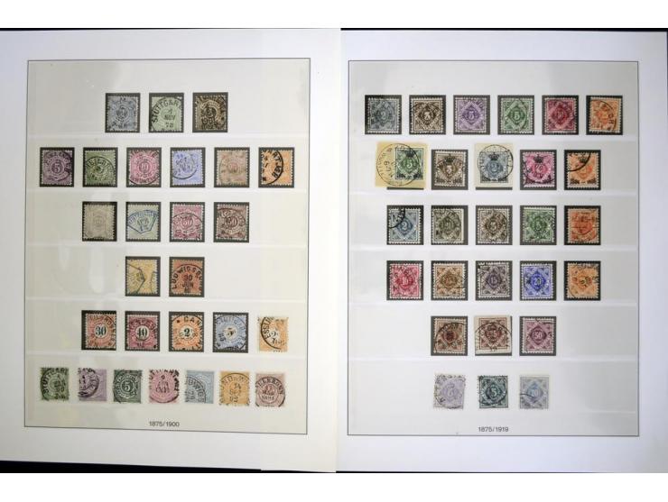 1851/1923, gestempelte Sammlung mit u.a. Mi.-Nr. 5I, 10a, 15, 20, 34, 42a, 188 etc., vieles sign. mit einigen Befunden, die E