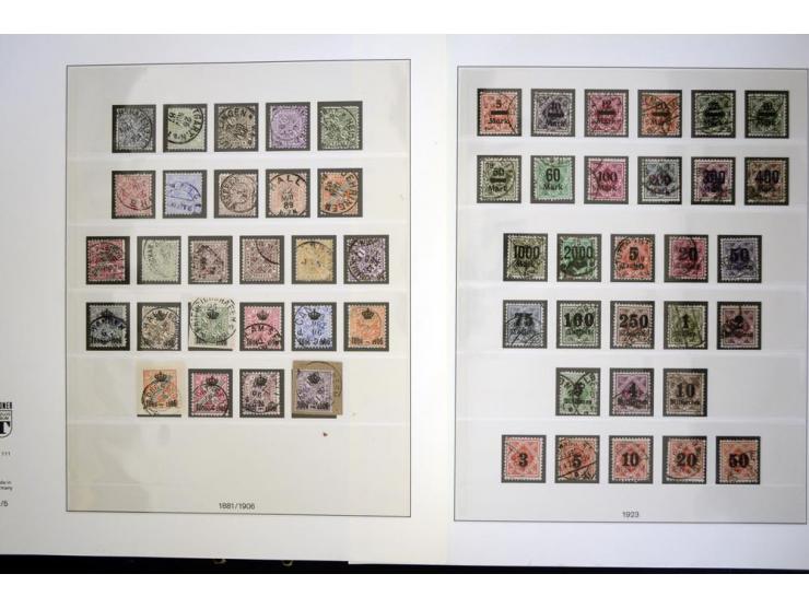 1851/1923, gestempelte Sammlung mit u.a. Mi.-Nr. 5I, 10a, 15, 20, 34, 42a, 188 etc., vieles sign. mit einigen Befunden, die E