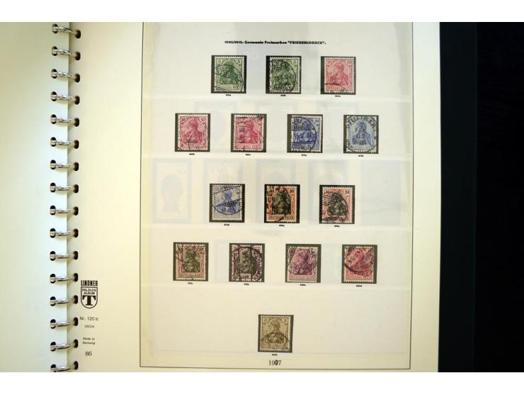 1872/1923, gestempelte reichhaltige Sammlung mit u.a. Mi.-Nr. 24, 27c, 28 (rep.), 29Ib, 49aa, 50aa, 66K-IV, 78Aa, 81Aa, 137II