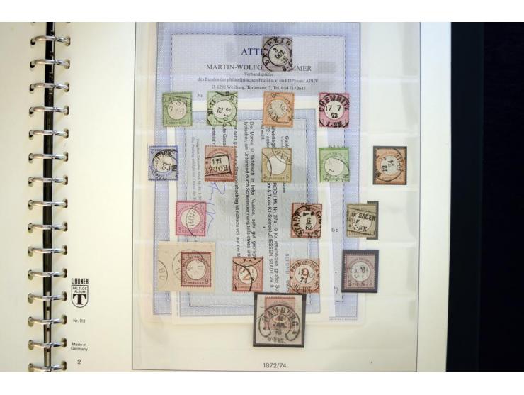 1872/1923, gestempelte reichhaltige Sammlung mit u.a. Mi.-Nr. 24, 27c, 28 (rep.), 29Ib, 49aa, 50aa, 66K-IV, 78Aa, 81Aa, 137II