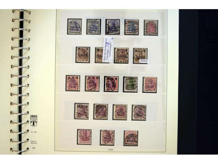 1872/1923, gestempelte reichhaltige Sammlung mit u.a. Mi.-Nr. 24, 27c, 28 (rep.), 29Ib, 49aa, 50aa, 66K-IV, 78Aa, 81Aa, 137II