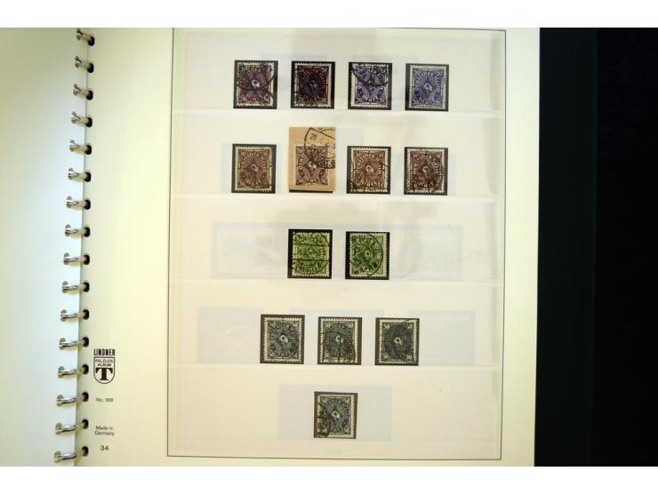 1872/1923, gestempelte reichhaltige Sammlung mit u.a. Mi.-Nr. 24, 27c, 28 (rep.), 29Ib, 49aa, 50aa, 66K-IV, 78Aa, 81Aa, 137II