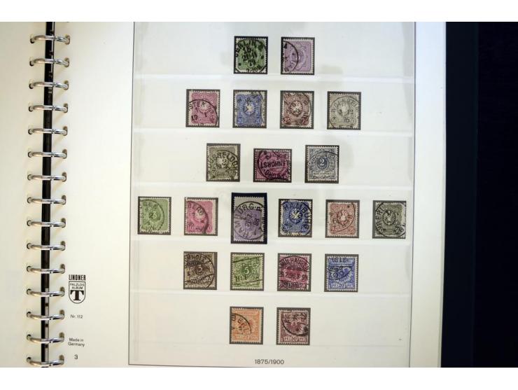 1872/1923, gestempelte reichhaltige Sammlung mit u.a. Mi.-Nr. 24, 27c, 28 (rep.), 29Ib, 49aa, 50aa, 66K-IV, 78Aa, 81Aa, 137II