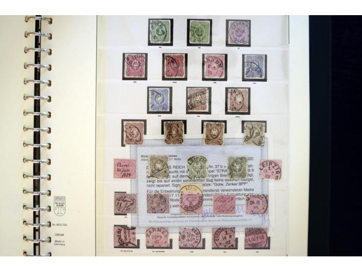 1872/1923, gestempelte reichhaltige Sammlung mit u.a. Mi.-Nr. 24, 27c, 28 (rep.), 29Ib, 49aa, 50aa, 66K-IV, 78Aa, 81Aa, 137II