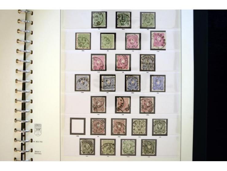1872/1923, gestempelte reichhaltige Sammlung mit u.a. Mi.-Nr. 24, 27c, 28 (rep.), 29Ib, 49aa, 50aa, 66K-IV, 78Aa, 81Aa, 137II