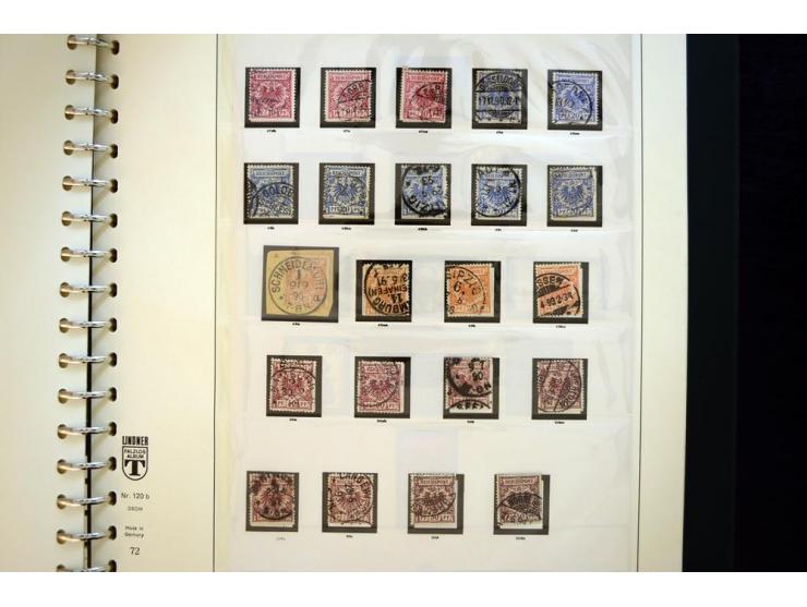 1872/1923, gestempelte reichhaltige Sammlung mit u.a. Mi.-Nr. 24, 27c, 28 (rep.), 29Ib, 49aa, 50aa, 66K-IV, 78Aa, 81Aa, 137II