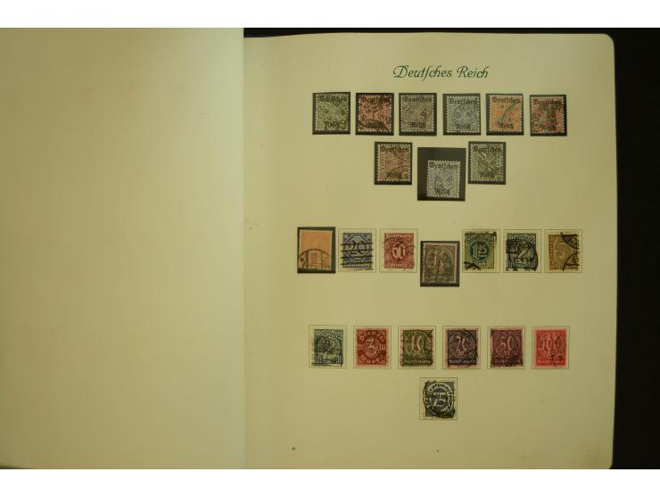 1872/1945, gestempelte Sammlung mit u.a. Mi.-Nr. 66II, 177, 178, 179, 181, 438-39 auf Karte, 496-98, D60Y, D65, D82-88, D95Y 