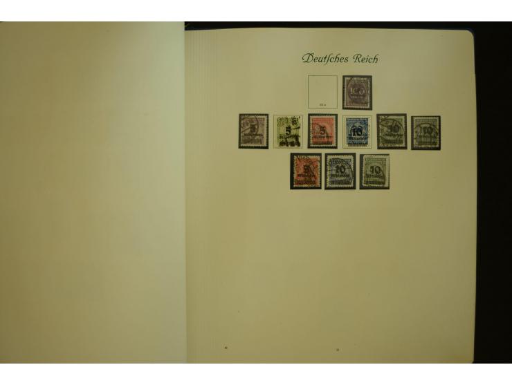 1872/1945, gestempelte Sammlung mit u.a. Mi.-Nr. 66II, 177, 178, 179, 181, 438-39 auf Karte, 496-98, D60Y, D65, D82-88, D95Y 