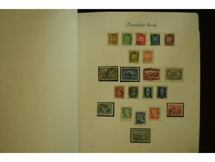 1872/1945, gestempelte Sammlung mit u.a. Mi.-Nr. 66II, 177, 178, 179, 181, 438-39 auf Karte, 496-98, D60Y, D65, D82-88, D95Y 