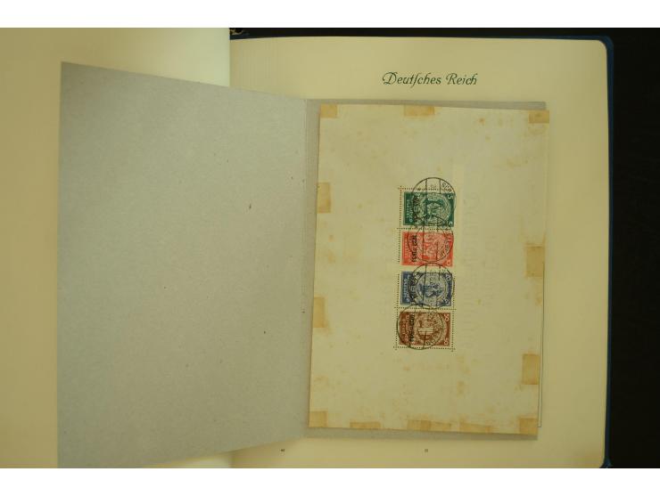 1872/1945, gestempelte Sammlung mit u.a. Mi.-Nr. 66II, 177, 178, 179, 181, 438-39 auf Karte, 496-98, D60Y, D65, D82-88, D95Y 
