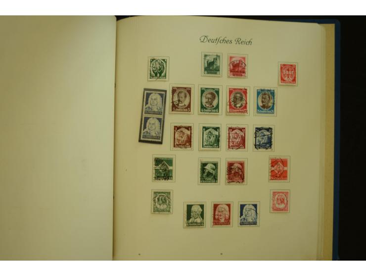 1872/1945, gestempelte Sammlung mit u.a. Mi.-Nr. 66II, 177, 178, 179, 181, 438-39 auf Karte, 496-98, D60Y, D65, D82-88, D95Y 