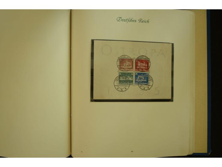 1872/1945, gestempelte Sammlung mit u.a. Mi.-Nr. 66II, 177, 178, 179, 181, 438-39 auf Karte, 496-98, D60Y, D65, D82-88, D95Y 