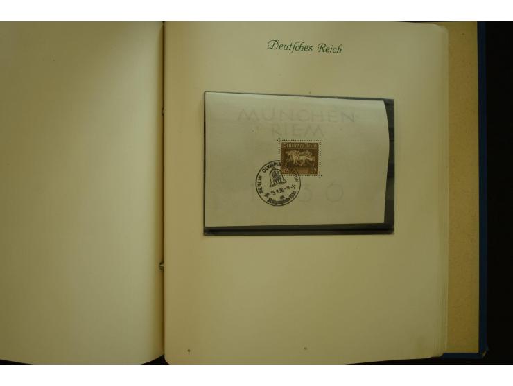 1872/1945, gestempelte Sammlung mit u.a. Mi.-Nr. 66II, 177, 178, 179, 181, 438-39 auf Karte, 496-98, D60Y, D65, D82-88, D95Y 