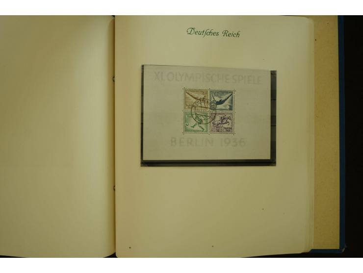 1872/1945, gestempelte Sammlung mit u.a. Mi.-Nr. 66II, 177, 178, 179, 181, 438-39 auf Karte, 496-98, D60Y, D65, D82-88, D95Y 