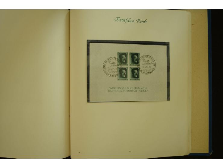 1872/1945, gestempelte Sammlung mit u.a. Mi.-Nr. 66II, 177, 178, 179, 181, 438-39 auf Karte, 496-98, D60Y, D65, D82-88, D95Y 