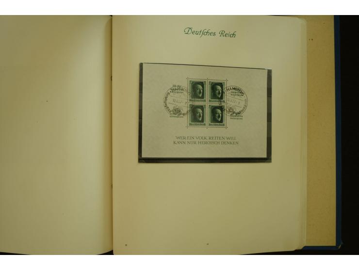 1872/1945, gestempelte Sammlung mit u.a. Mi.-Nr. 66II, 177, 178, 179, 181, 438-39 auf Karte, 496-98, D60Y, D65, D82-88, D95Y 