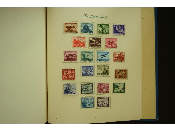 1872/1945, gestempelte Sammlung mit u.a. Mi.-Nr. 66II, 177, 178, 179, 181, 438-39 auf Karte, 496-98, D60Y, D65, D82-88, D95Y 