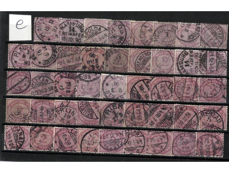 1875, Ziffer im Oval 2M, mehere 100 Werte, meist gute Erhaltung