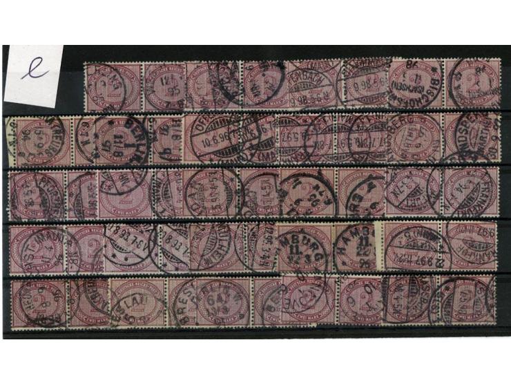 1875, Ziffer im Oval 2M, mehere 100 Werte, meist gute Erhaltung