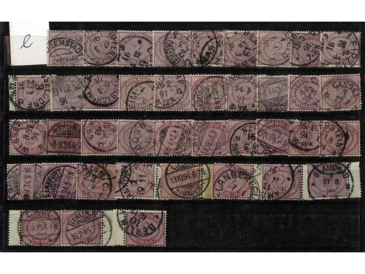 1875, Ziffer im Oval 2M, mehere 100 Werte, meist gute Erhaltung