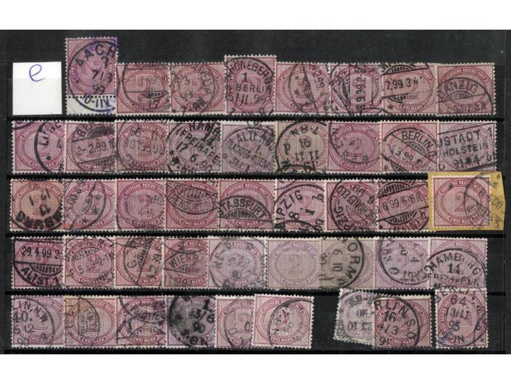 1875, Ziffer im Oval 2M, mehere 100 Werte, meist gute Erhaltung