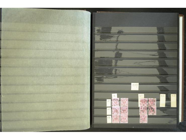 1889/99, umfangreicher Posten mit geschätzt mehr als 3500 Marken aus dem Bestand eines der Pioniere der Krone/Adler Forschung