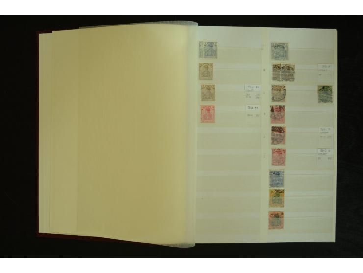 1900/22, Germania, postfrische, ungebrauchte und gestempelte Sammlung mit u.a. Mi.-Nr. 66I gestempelt, 66II postfrisch, 66III