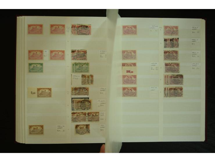 1900/22, Germania, postfrische, ungebrauchte und gestempelte Sammlung mit u.a. Mi.-Nr. 66I gestempelt, 66II postfrisch, 66III