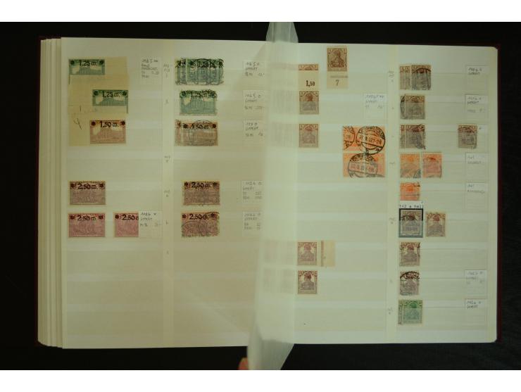 1900/22, Germania, postfrische, ungebrauchte und gestempelte Sammlung mit u.a. Mi.-Nr. 66I gestempelt, 66II postfrisch, 66III