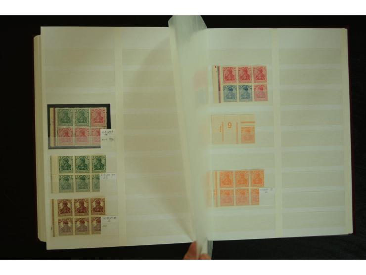 1900/22, Germania, postfrische, ungebrauchte und gestempelte Sammlung mit u.a. Mi.-Nr. 66I gestempelt, 66II postfrisch, 66III